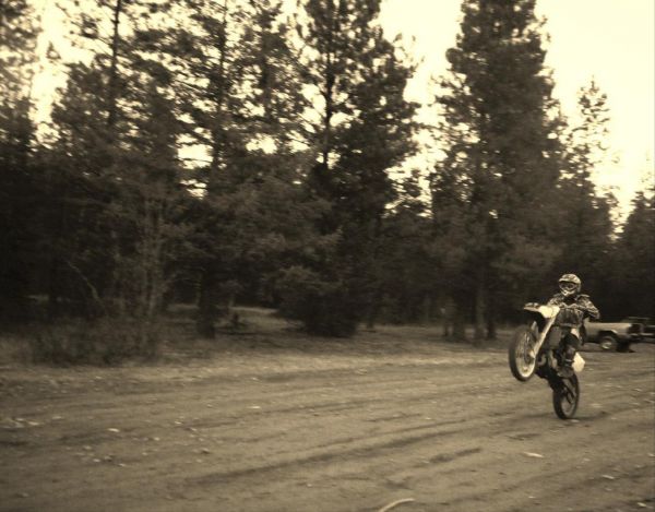 me dirt biking it....