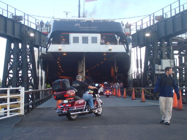 boarding the ferry