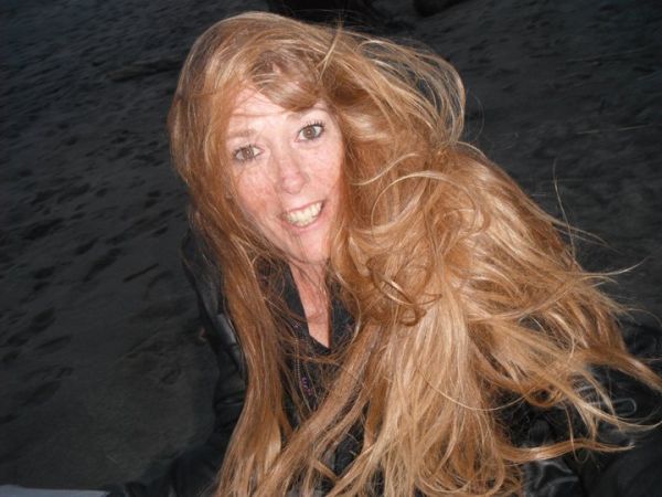 a windy night on the beach