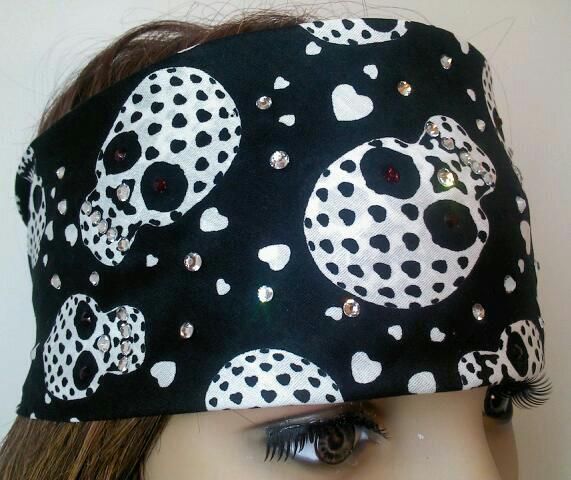 Black and White Skull bandana