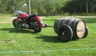 50 gallon whiskey barrel trailer.