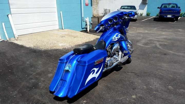 Blue/White Tribal Bike