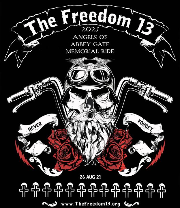 The Freedom 13 T-shirt ride graphic