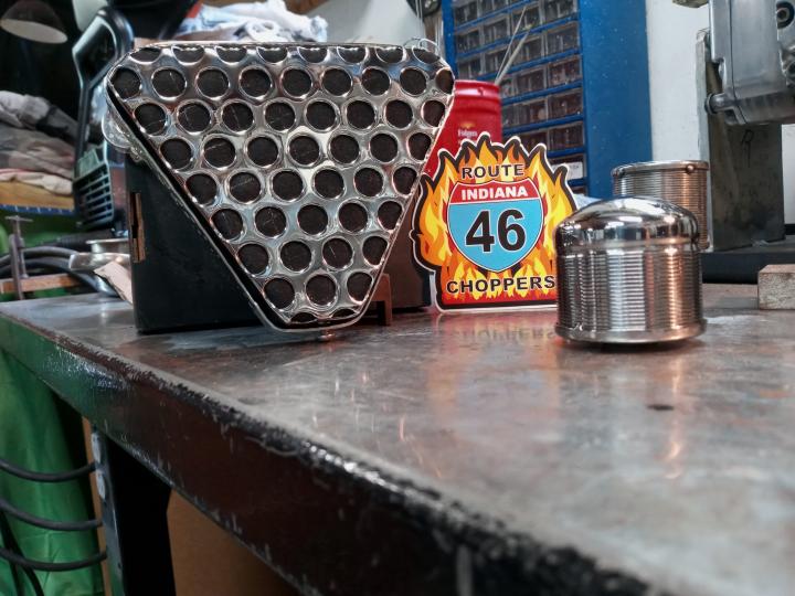 Hand made Stainless Steel Carburetor and Stainless Steel Crankcase Breather.