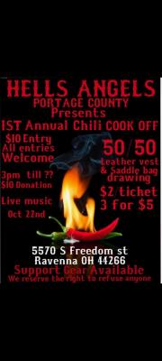 1st Annual Chilli cook off