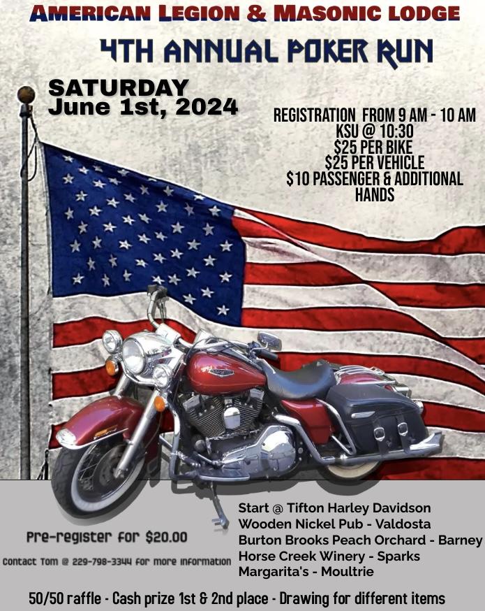 American Legion & Masonic Lodge 4th annual Poker Run