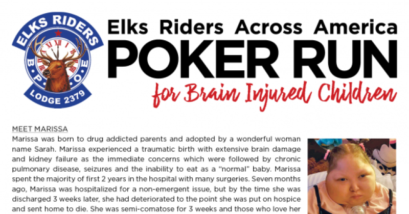 Elks Riders Poker Run for Brain Injured Children