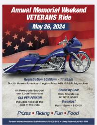 Memorial Memorial Weekend Veterans Ride