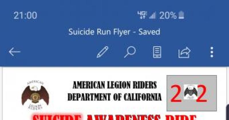 American Legion Rider Suicide Awareness Run
