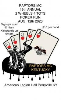 Raptors mc poker run 2wheels for tots