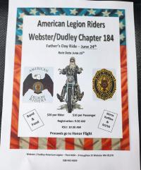 American Legion Riders - Post 184 - Websters Fathers Days / Honor Flight Ride