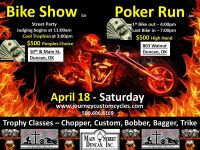 Street Party, Bike Show and Poker Run