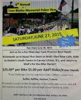 6th Annual Tom Blythe Memorial Poker Run