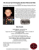 4th Annual Cpl Christopher Bordoni Memorial Ride