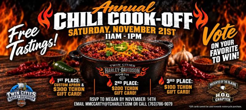 Twin Cities Harley-Davidson Blaine Annual Chili Cook-Off