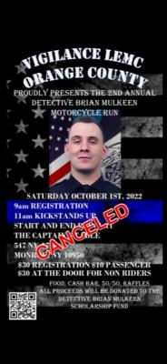 CANCELED: Det. Brian Mulkeen 2nd Annual Run