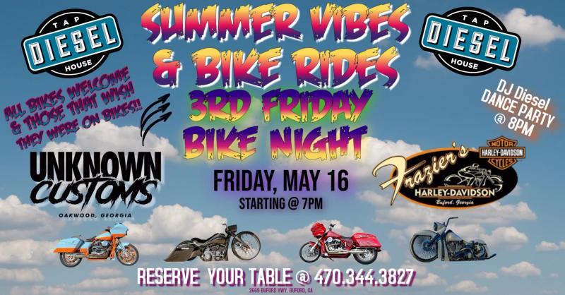 BIKE NIGHT @ Diesel Tap House in Buford!!