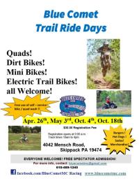 Blue Comet April Trail Days