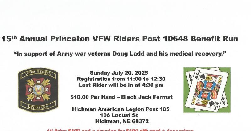 15th ANNUAL PRINCETON VFW RIDERS POST 10648 BENEFIT RUN