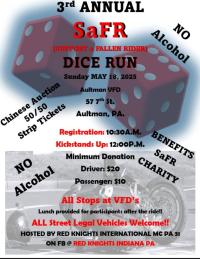 3rd Annual SaFR Dice Run