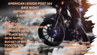 BIKE NIGHT AT AMERICAN LEGION POST 104