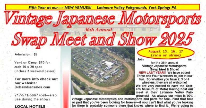 36th Annual VINTAGE JAPANESE MOTORSPORTS SWAP MEET & SHOW