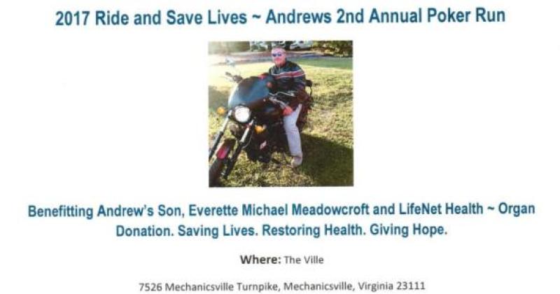 2017 Ride and Save Lives - Andrews 2nd Annual Poker Run