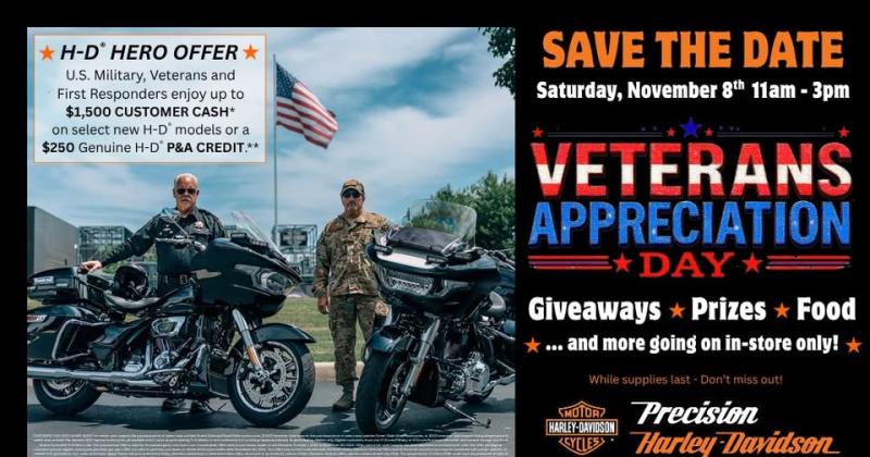 Veterans Appreciation Day at Precision Harley-Davidson 