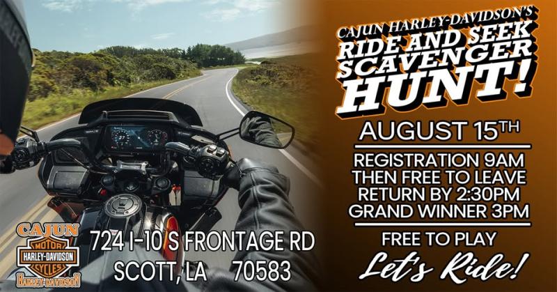 August Ride 'n Seek Scavenger Hunt