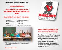 Highland Renaissance Academy School Supplies Ride