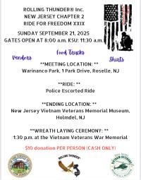 Rolling Thunder NJ2 Ride for Freedom XXIX