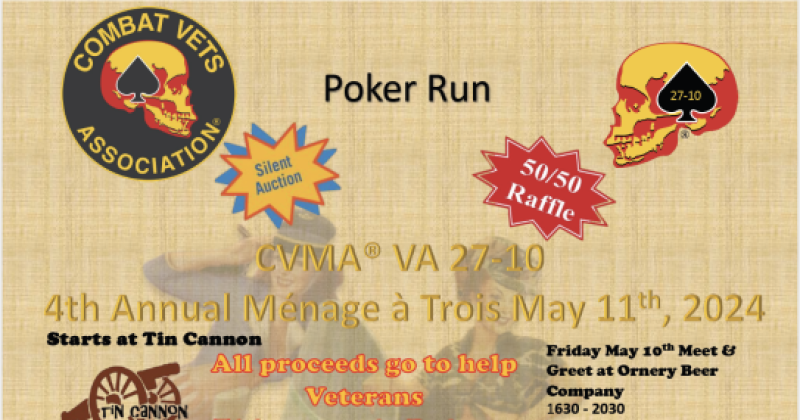 Combat Veterans Motorcycle Association  &reg  VA27-10 Poker Run