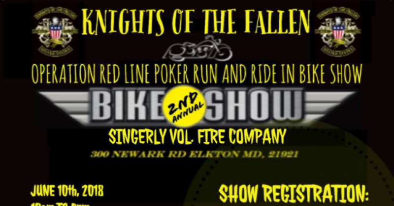 Knights of the Fallen 2nd Annual Operation Red Line Poker Run and Ride In Bike Show
