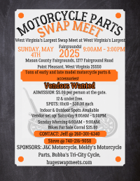 West Virginia's Largest Motorcycle Parts Swapmeet!