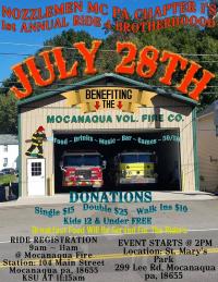 Ride 4 Brotherhood - Benefits Mocanaqua Vol Fire Co