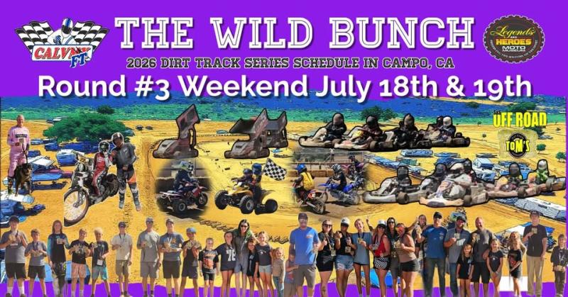 Wild Bunch Flat Track Round #3 Weekend 2026