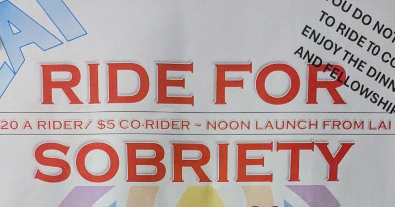 Ride for Sobriety Apreaction Dinner