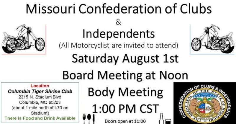 Missouri Confederation of Clubs & Independents (CoC) meeting
