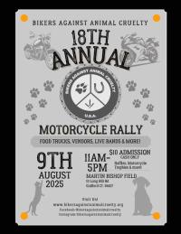 Bikers Against Animal Cruelty 18th Annual Motorcycle Rally