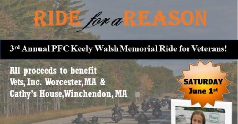 3rd Annual PFC Keely Walsh Memorial Ride for Veterans "Keely's Ride"