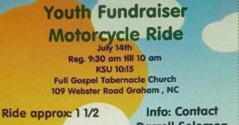 Christian youth motorcycle ride fundraiser