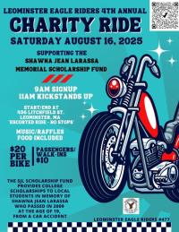 Leominster Eagle Riders 4th Annual Charity Ride