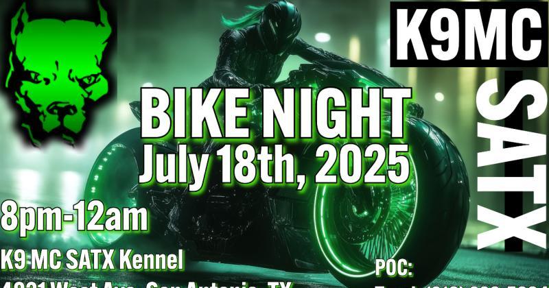 K9 MC SATX Bike Night