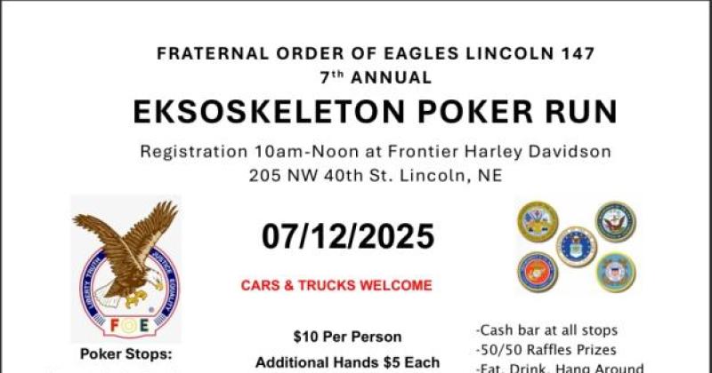 7th ANNUAL FRATERNAL ORDER OF EAGLES EKSOSKELETON POKER RUN