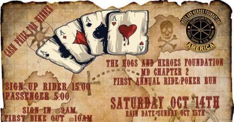 Hogs and Heroes Foundation MD Chapter 2 Poker Run