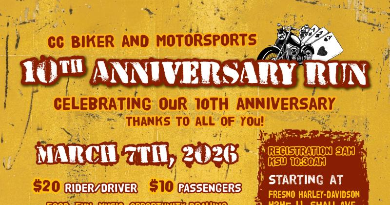 CC Biker and Motorsports News 10th Anniversary Poker Run