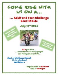 Adult and Teen Challenge Benefit Motorcycle Ride