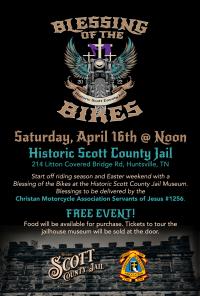 Blessing of the Bikes at the Historic Scott County Jail Museum