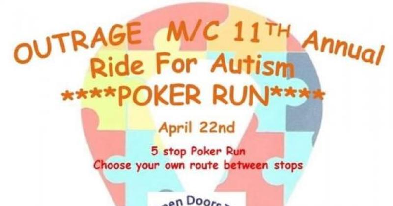 Outrage MC 11th annual ride for Autism *poker run*