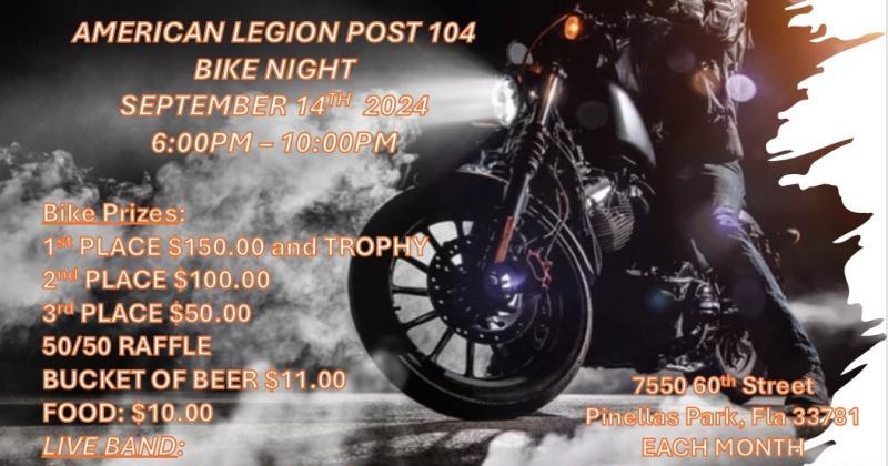 BIKE NIGHT AT AMERICAN LEGION POST 104